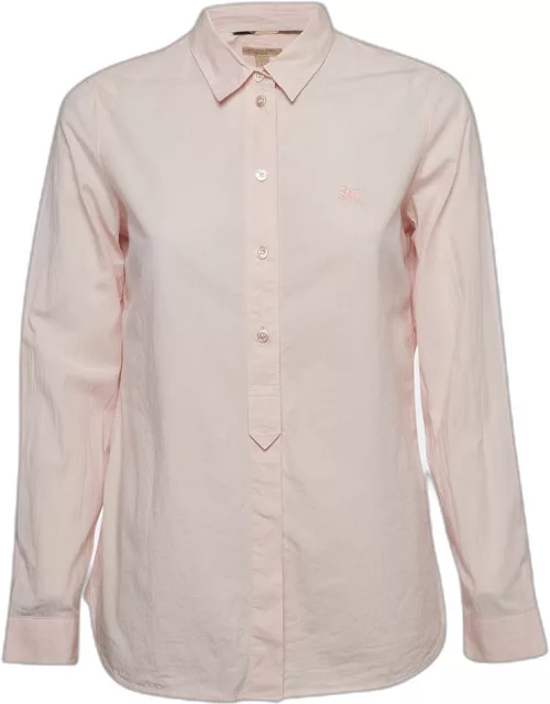 Burberry Brit Pink Pinstriped Cotton Button Front Shirt