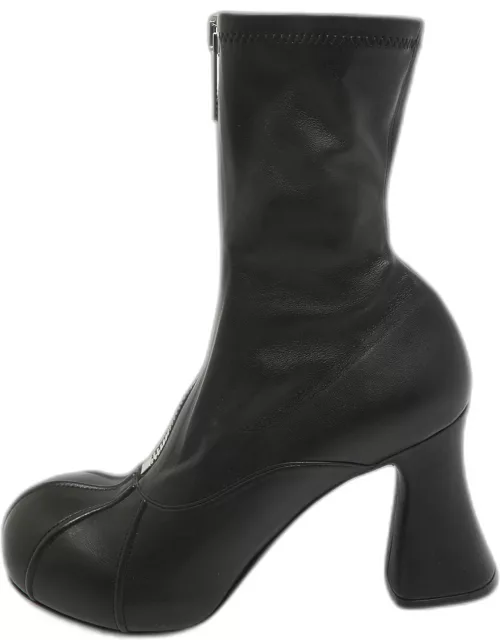 Stella McCartney Black Faux Leather Duck City Ankle Boot