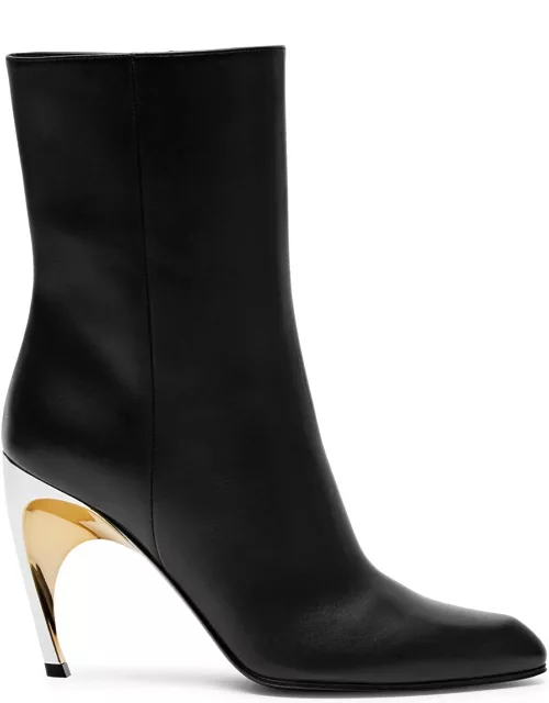 Alexander Mcqueen Armadillo 100 Leather Ankle Boots - Black - 37 (IT37 / UK4)