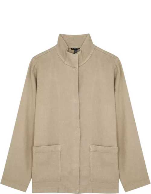 Eileen Fisher Linen-blend Jacket - Beige - M (UK 14-16 / L)