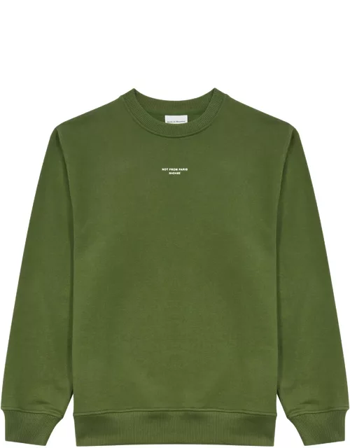 DRÔLE DE Monsieur Logo-print Cotton Sweatshirt - Green