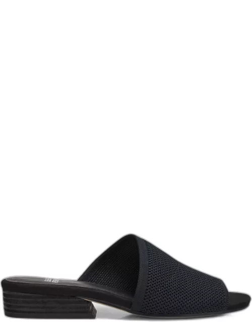 Asymmetrical Knit Slide Sandal