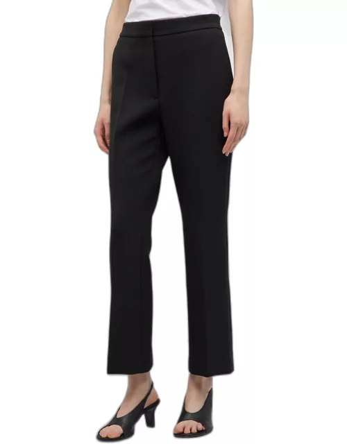 Straight-Leg Ankle Stretch Crepe Suiting Pant