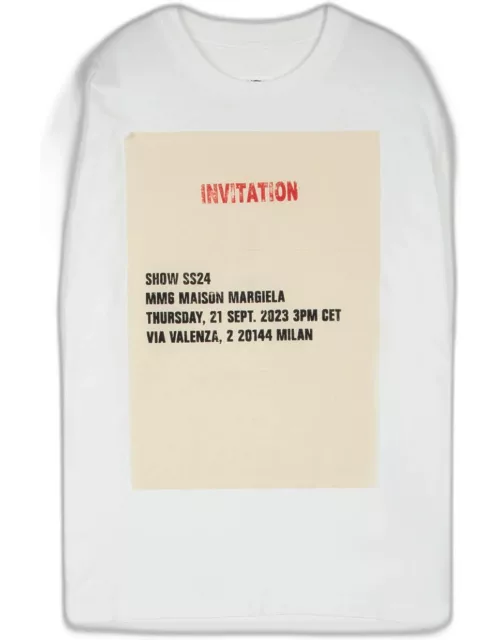 MM6 Maison Margiela T-shirt White t-shirt with SS24 fashion show invitation