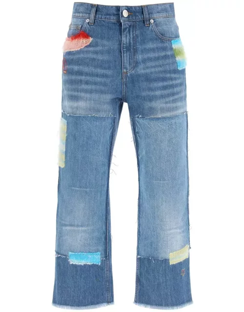 Marni Patchwork Straight-leg Jean