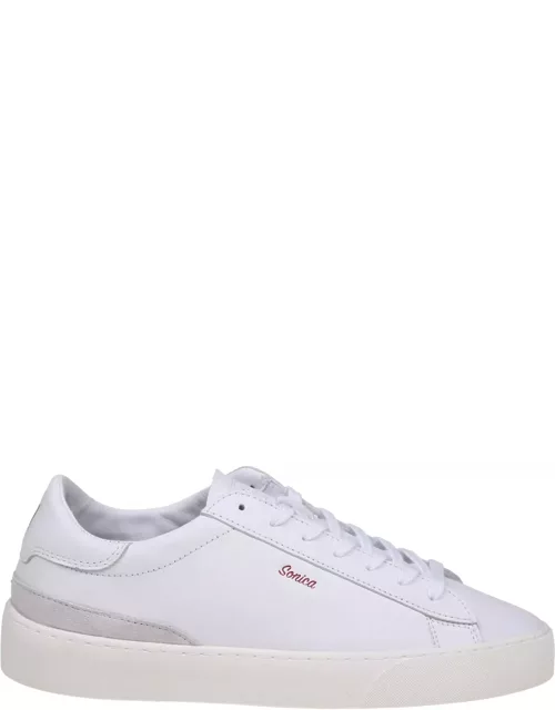D.A.T.E. Sonica Sneakers In White Leather And Suede