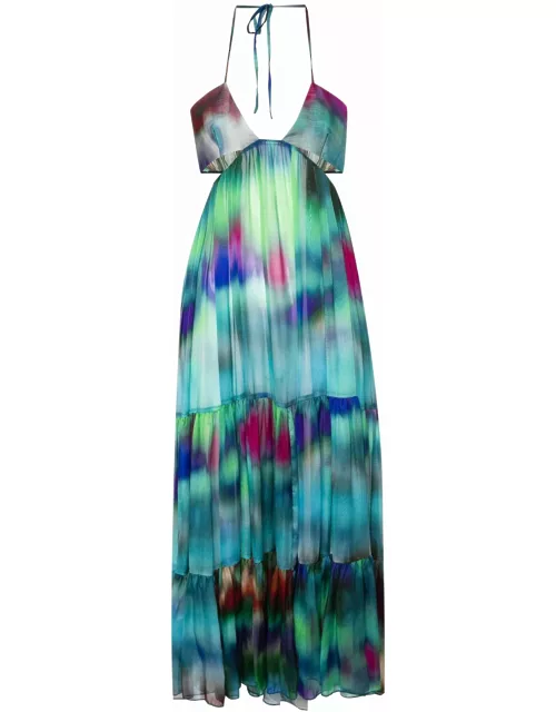 Alexandre Vauthier Multicolour Silk Flared Dres