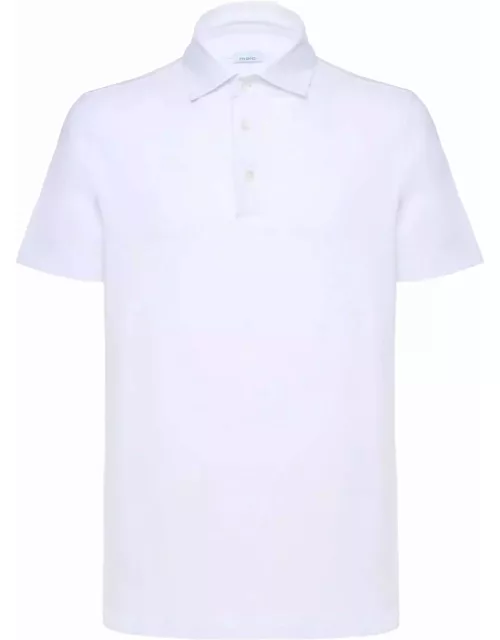 Malo White Stretch-cotton Polo Shirt