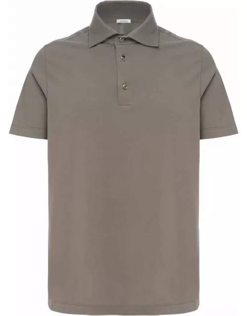 Malo Brown Stretch-cotton Polo Shirt