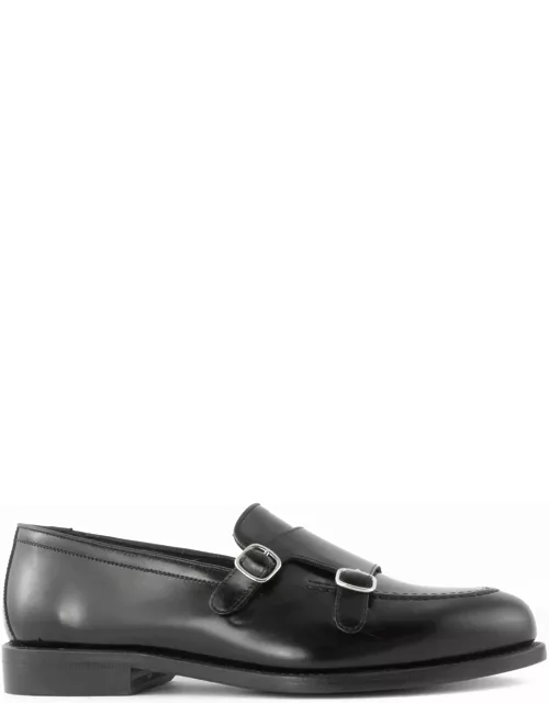 Berwick 1707 Black Calf Leather Monk Shoe