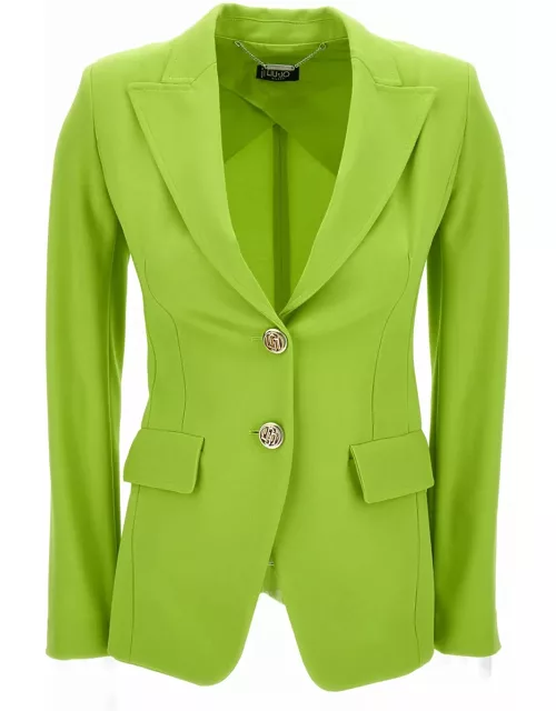Green Single-breasted Blazer In Stretch Fabric Woman Liu-Jo