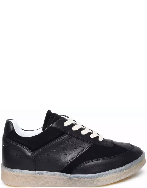MM6 Maison Margiela Black Leather Sneaker