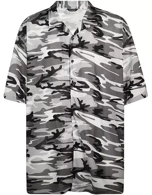 Balenciaga Camouflage Print Shirt