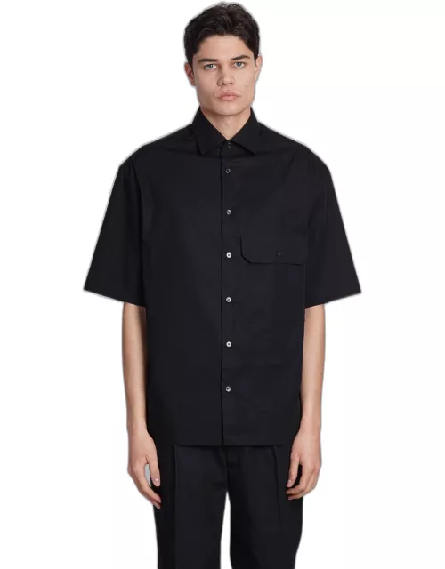 Emporio Armani Shirt In Black Cotton
