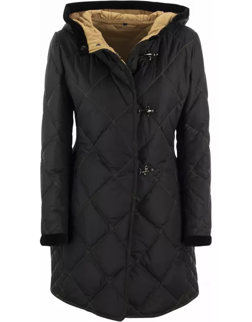 Fay Virginia Quilted Coat With Hood Coat