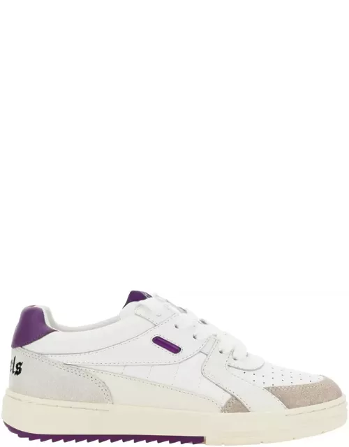 Palm Angels White And Purple University Sneaker
