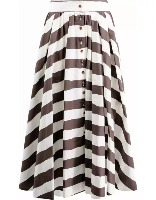 Philosophy di Lorenzo Serafini Striped A-line Skirt