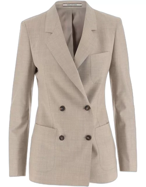 Tagliatore Wool And Silk Double-breasted Jacket