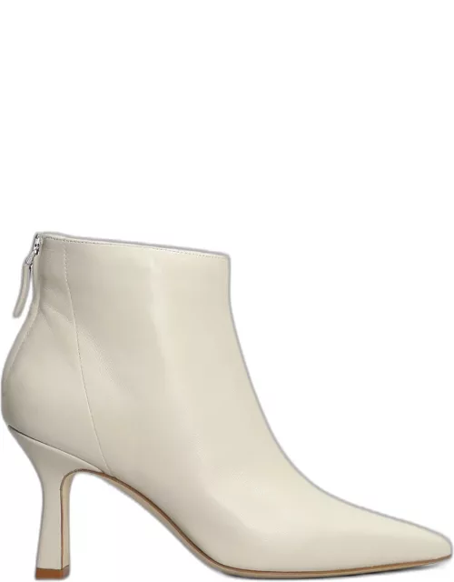 The Seller High Heels Ankle Boots In Beige Leather