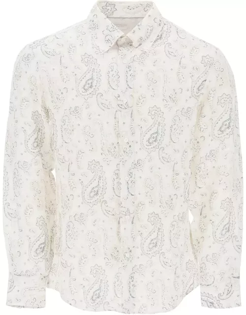 Brunello Cucinelli Linen Shirt With Paisley Pattern