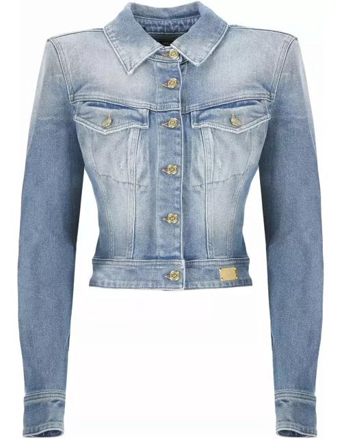 Elisabetta Franchi Cotton Jeans Jacket