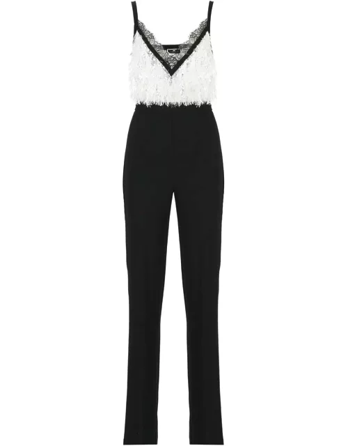 Crepe Jumpsuit With Embroidered Top Elisabetta Franchi