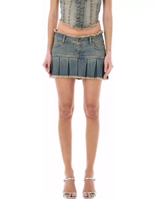 MISBHV Denim Pleated Mini Skirt