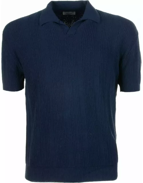 Altea Navy Blue Short-sleeved Polo Shirt