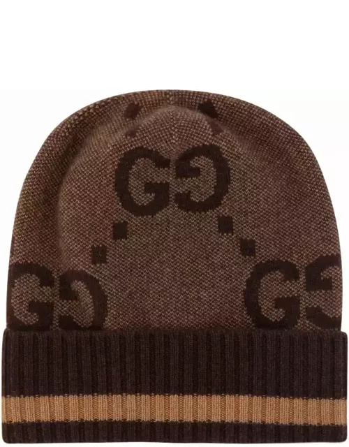 Gucci Embroidered Cashmere Beanie Hat