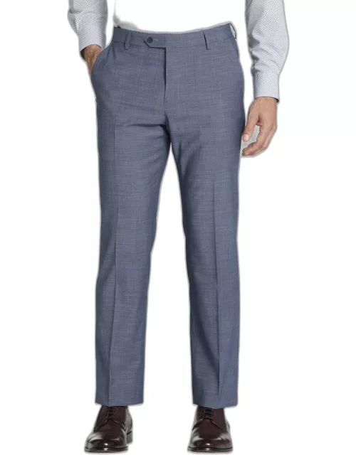 JoS. A. Bank Men's Traveler Collection Tailored Fit Dress Pants, Blue
