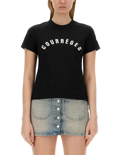 courreges t-shirt with logo