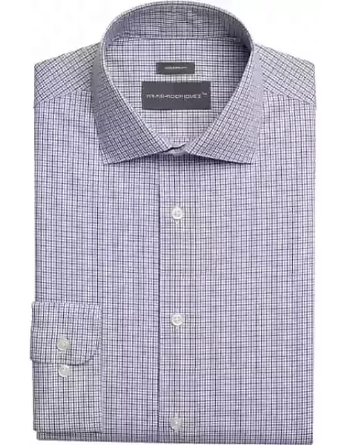 Wilke-Rodriguez Men's Modern Fit Gingham Dress Shirt Lavender Check