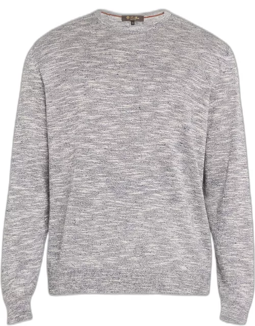 Men's Shoji Linen-Silk Crewneck Sweater
