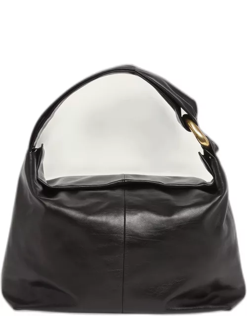Large Calfskin Leather Hobo Bag
