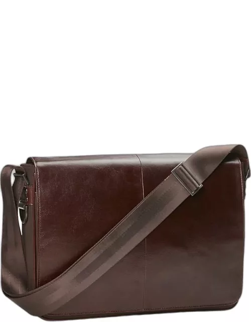 Pronto Uomo Men's Leather Messenger Bag Brown