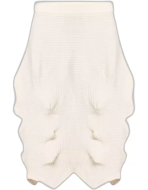 Linkage 3-D Knit Midi Skirt