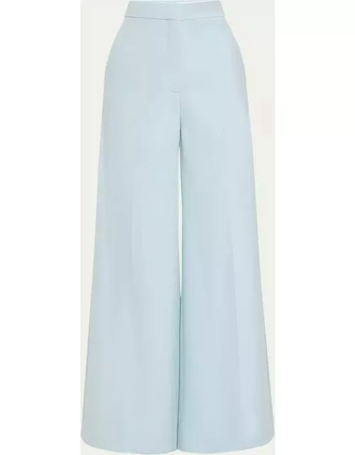 Wide Leg Suiting Wool Trouser