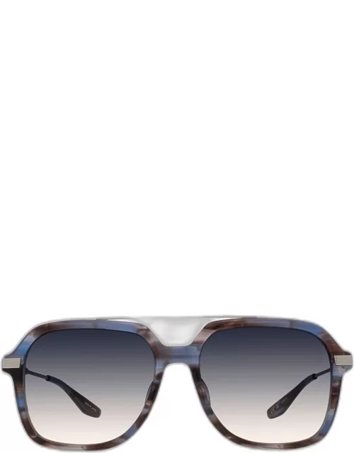 D. Ellis Grey Zyl & Titanium Aviator Sunglasse