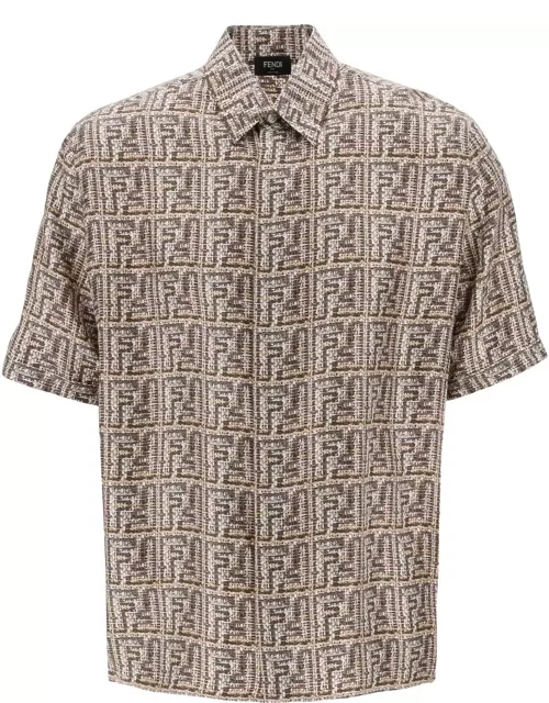 FENDI short-sleeved silk shirt with ff