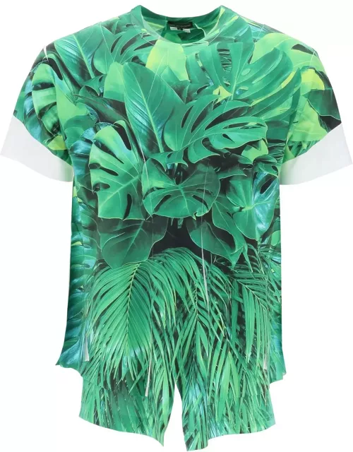 COMME DES GARCONS HOMME PLUS jungle print t-shirt with