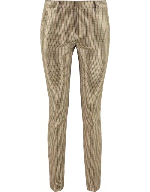 Dsquared2 Prince Of Wales Checked Virgin Wool Trouser