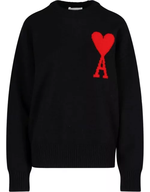 Ami Logo Crew Neck Sweater