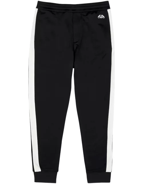 Alexander Mcqueen Logo Striped Jersey Sweatpants - Navy