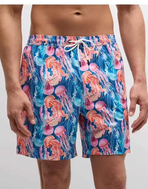 Men's Bari Jellyfish-Printed Swim Short