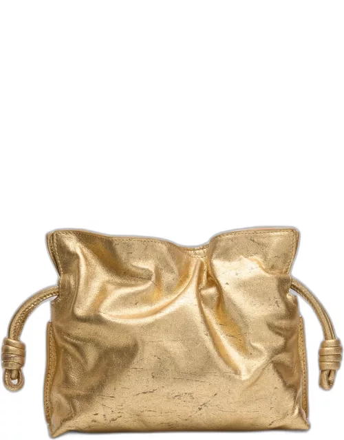 Flamenco Mini Distressed Metallic Clutch Bag