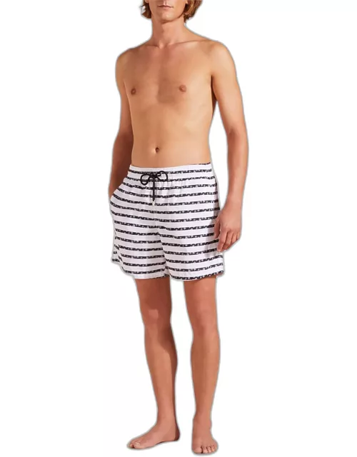Men's Micro-Turtle Striped Swim Short