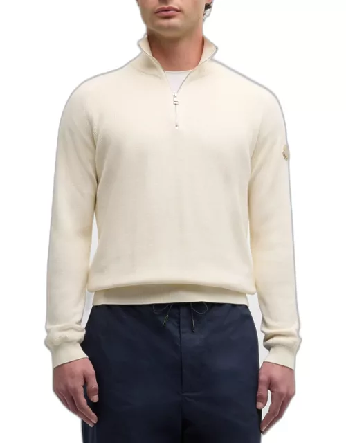 Men's Cotton-Cashmere Ribbed Sweater