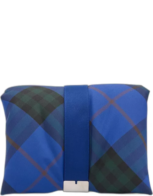 Men's Check Pillow Crossbody Bag