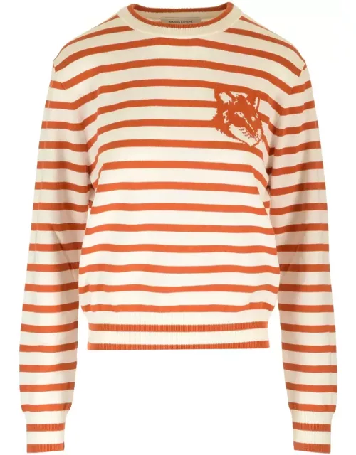 Maison Kitsuné Striped Pattern Sweater