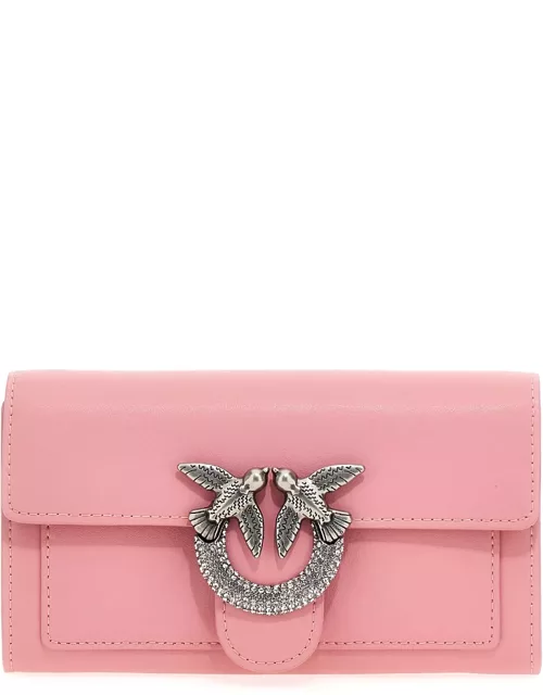 Pinko Love One Leather Wallet On Chain